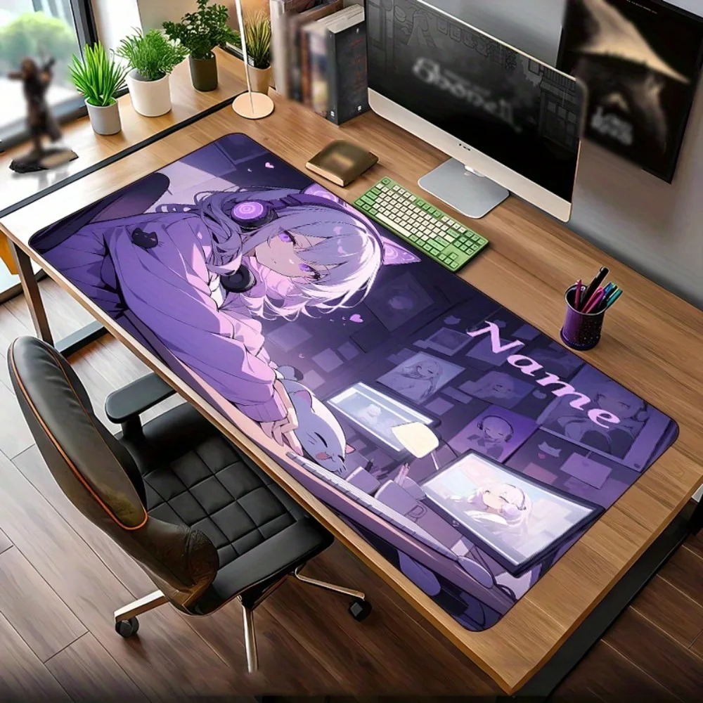Gaming Keyboard Name - Anime Girl Gaming Grote Bureaumat Met