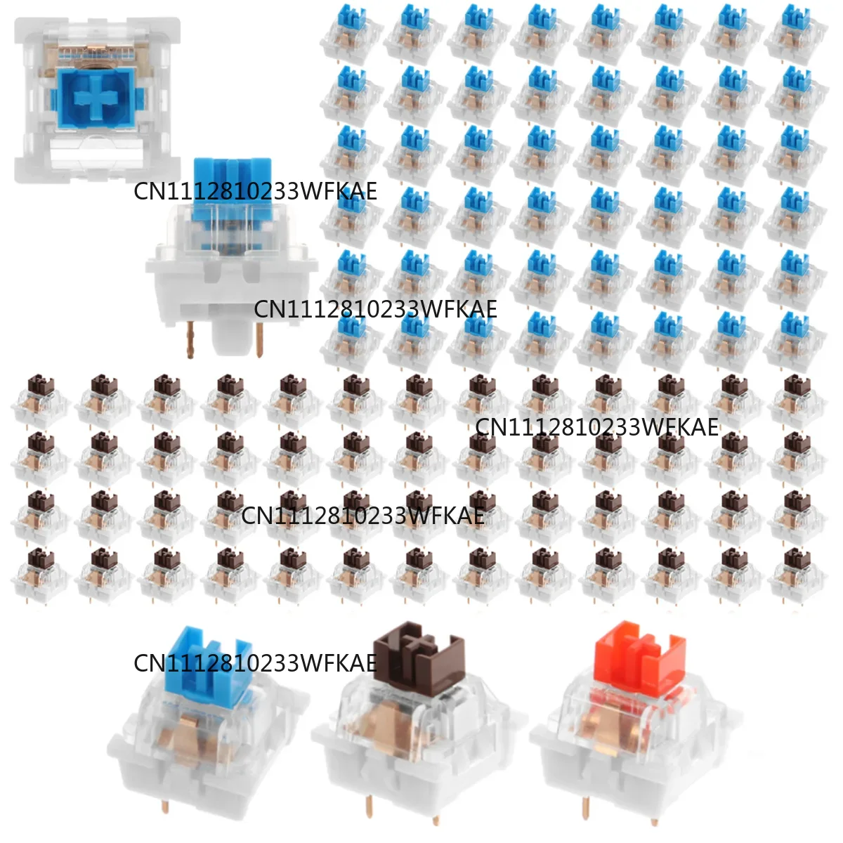 Gaming Keyboard Mechanical - 150 stuks schakelaars voor toetsenborden, 3-pins,