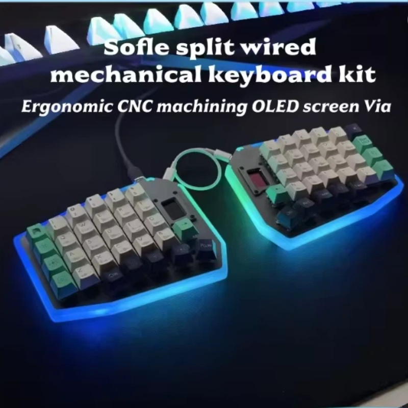 Gaming Keyboard Not Typing - Aangepaste mechanische toetsenbordkit, bedraad, hot-swap, ergonomisch,