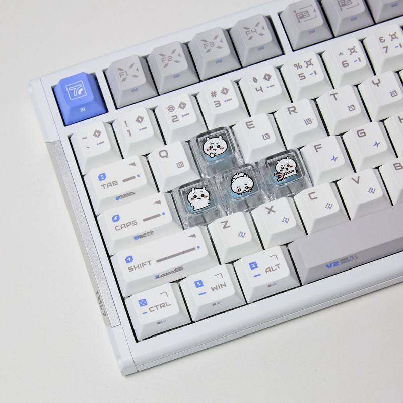 Gaming Keyboard Backlit - Chiikawa 4 stuks handgemaakte transparante pc-keycaps