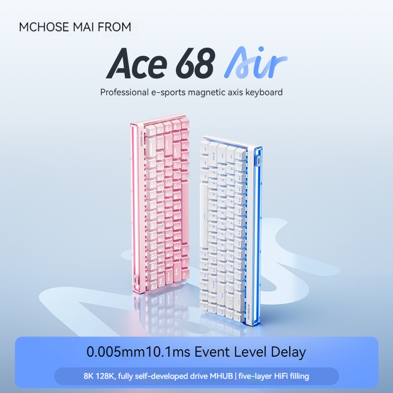 Gaming Keyboard Mechanical - Mchose Ace68 Air magnetische as mechanisch