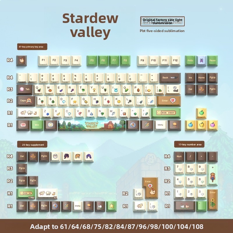 112PCS Stardew Valley Custom M - Gaming Keyboard Mechanical recensie en prijs