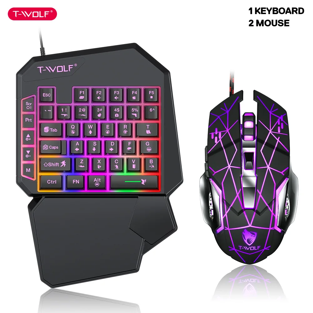 T-WOLF Tf900 One-Handed Keyboa - Gaming Keyboard Hand recensie en prijs