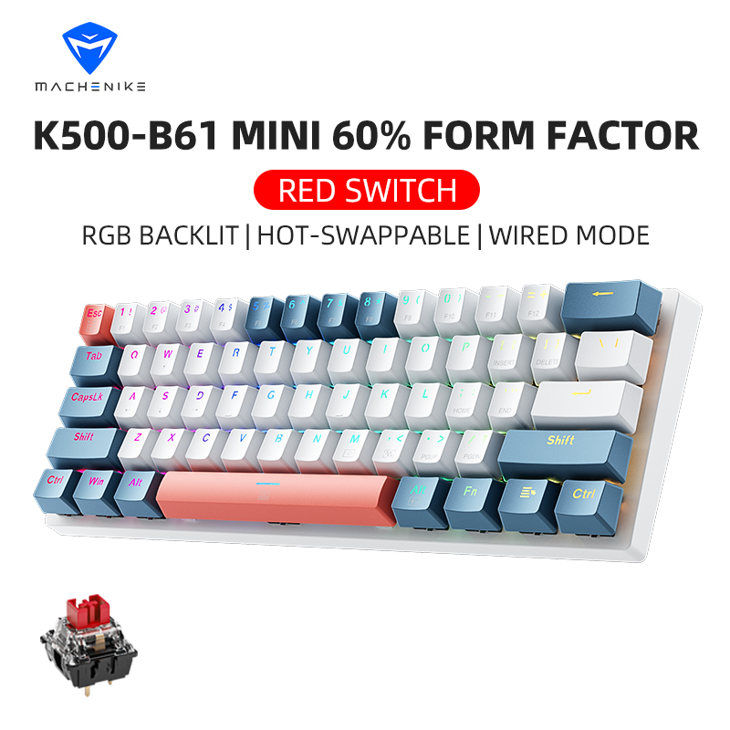 K500-B61 Machenike Mini mechan - Gaming Keyboard Hot Swappable recensie en prijs