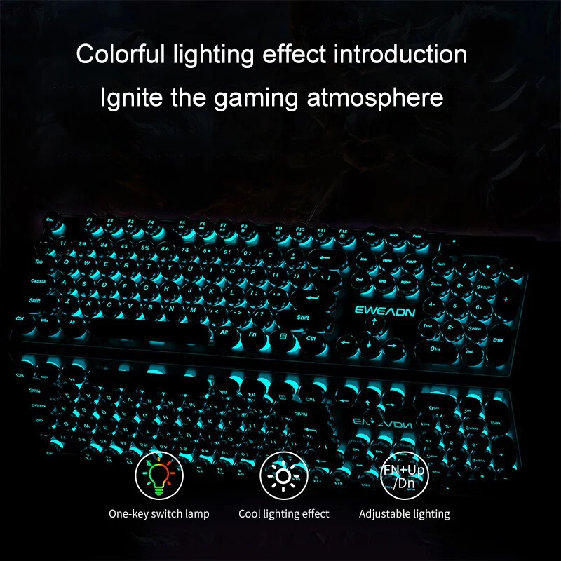 Retro Punk mechanisch toetsenb - Gaming Keyboard Mechanical Wireless recensie en prijs