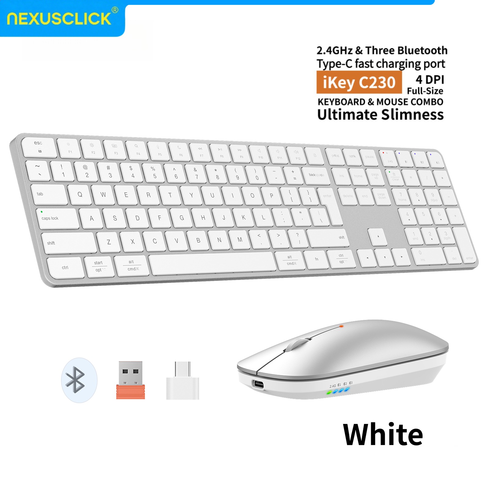NexusClick Oplaadbaar Draadloo - Gaming Keyboard And Mouse Combo Wireless recensie en prijs
