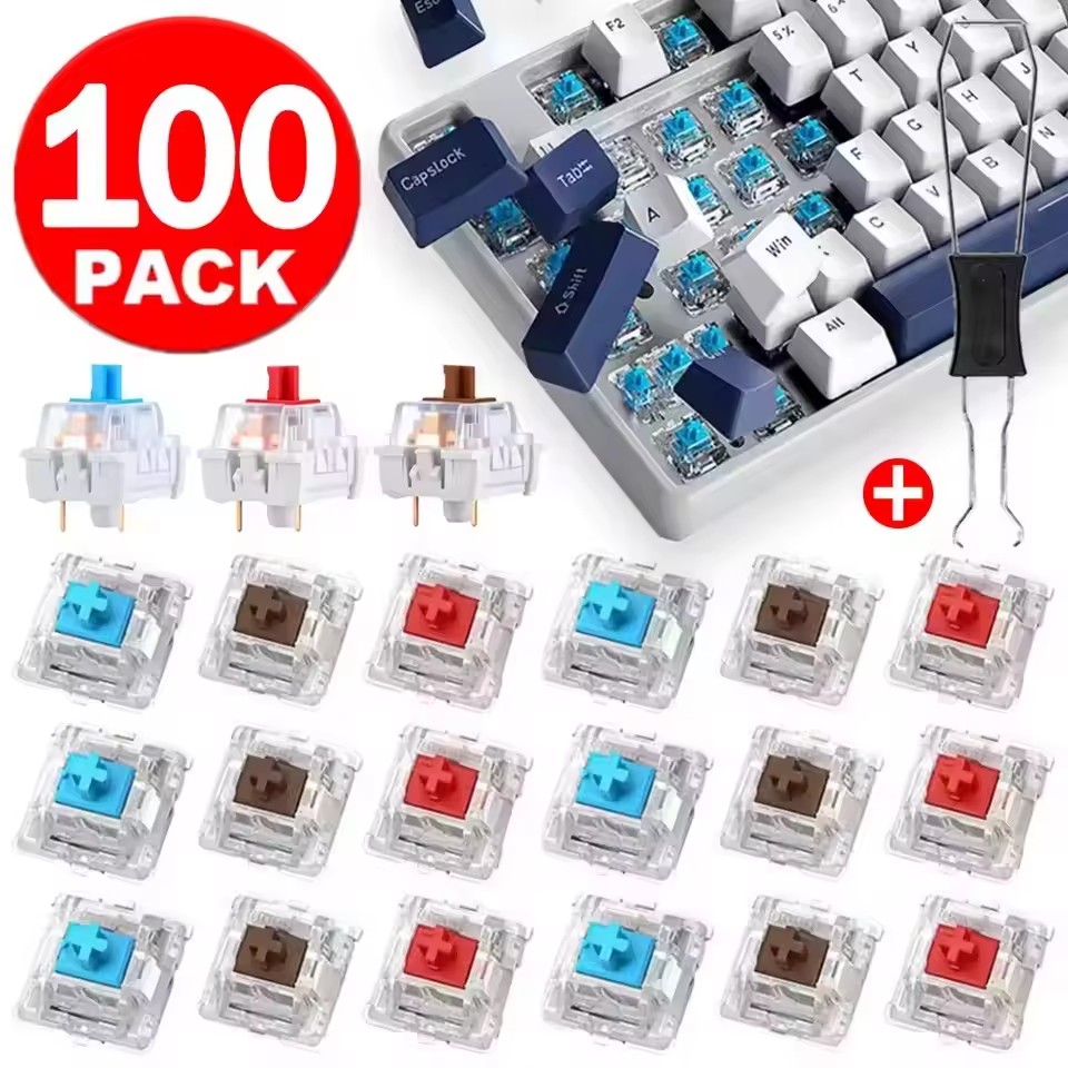 10-30 stuks 3-pins blauw rood  - Gaming Keyboard Mechanical recensie en prijs