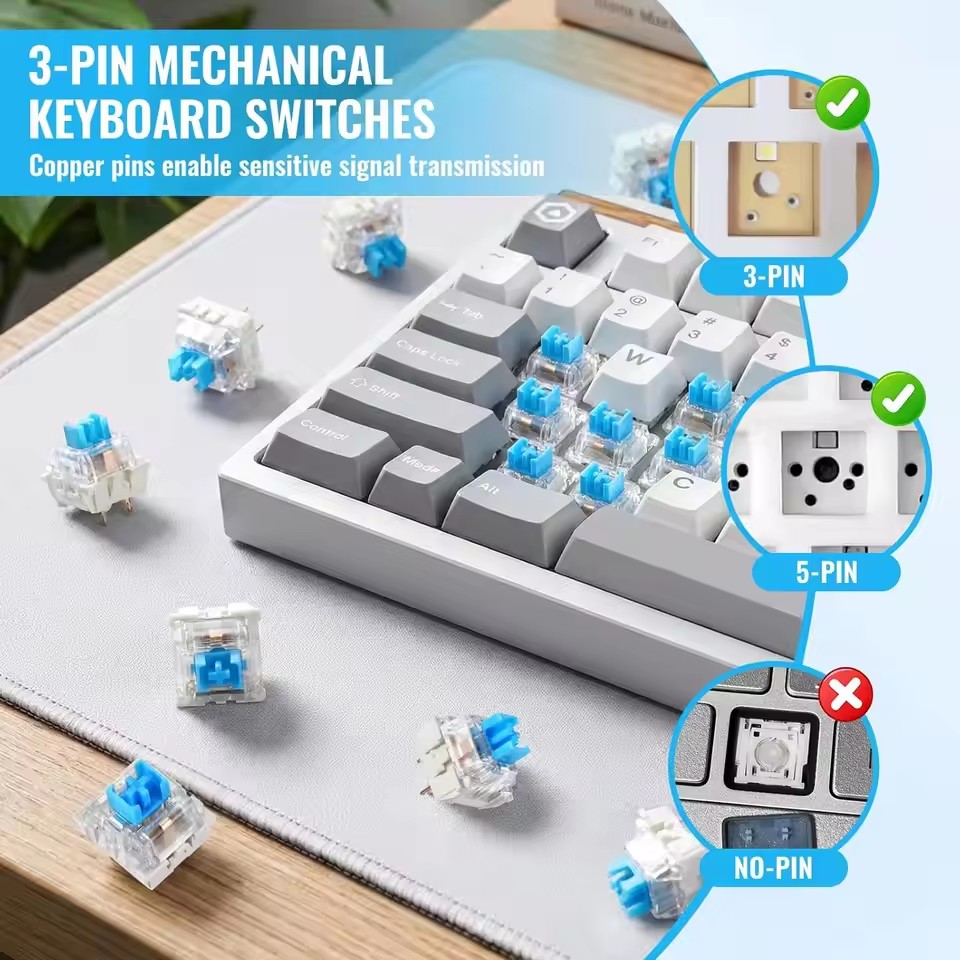 10-30 stuks 3-pins blauw rood  - Gaming Keyboard Mechanical recensie en prijs
