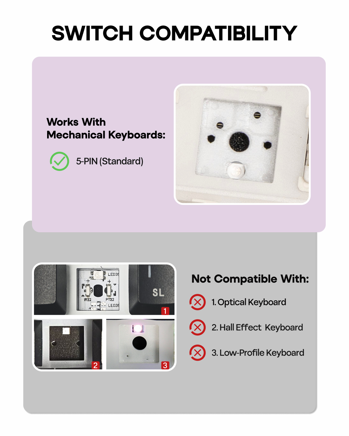 100 STUKS EPOMAKER Lila Stille - Mechanical Switch Tester recensie en prijs