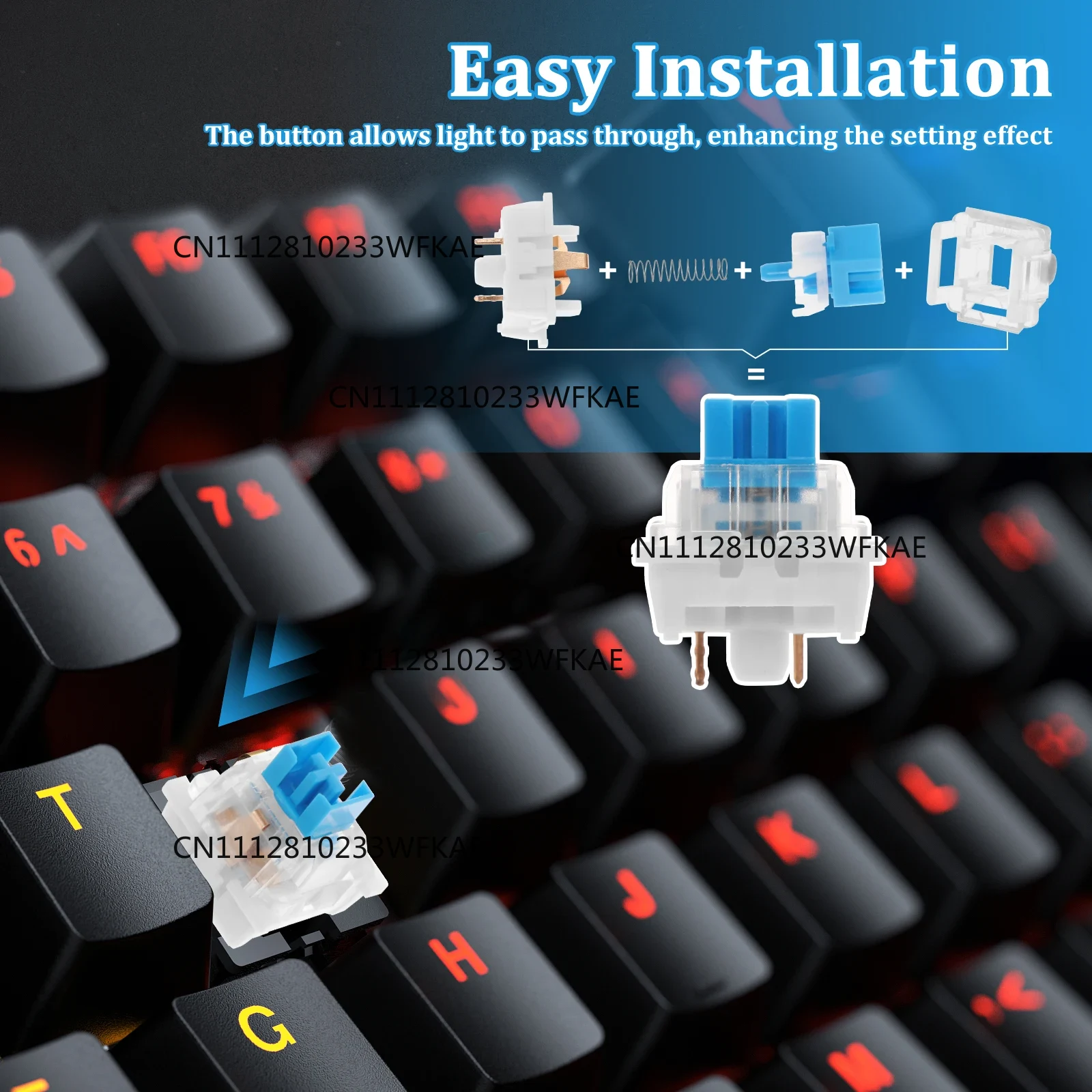 150 stuks schakelaars voor toe - Gaming Keyboard Mechanical recensie en prijs