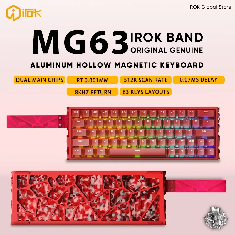 IROK MG63 Dual-core 63 toetsen - Gaming Keyboard Hot Swappable recensie en prijs