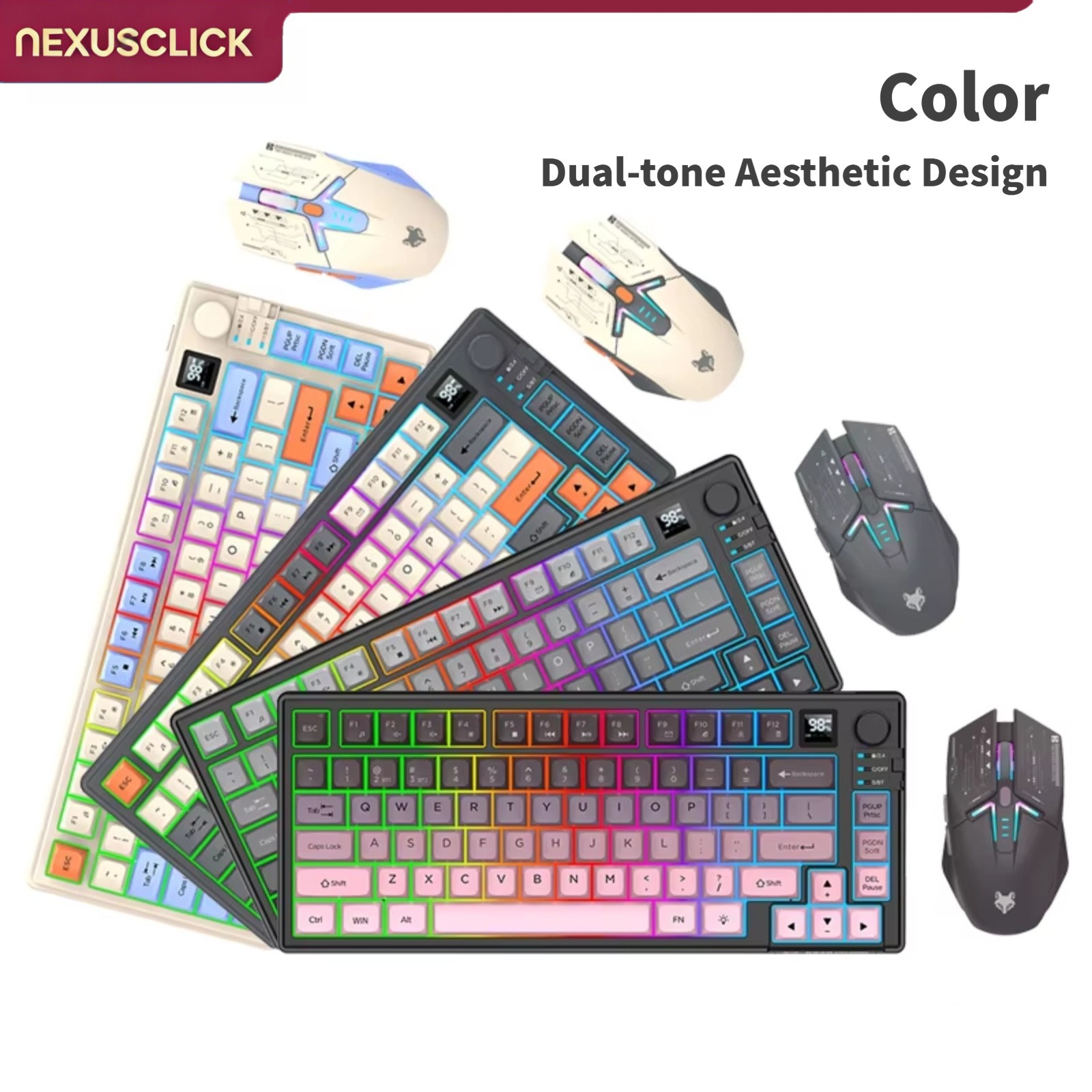 NexusClick Dual Mode Toetsenbo - Gaming Keyboard And Mouse Combo Wireless recensie en prijs