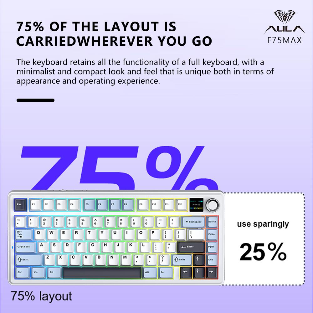 AULA F75MAX Mechanisch Gaming  - Gaming Keyboard Hot Swappable recensie en prijs