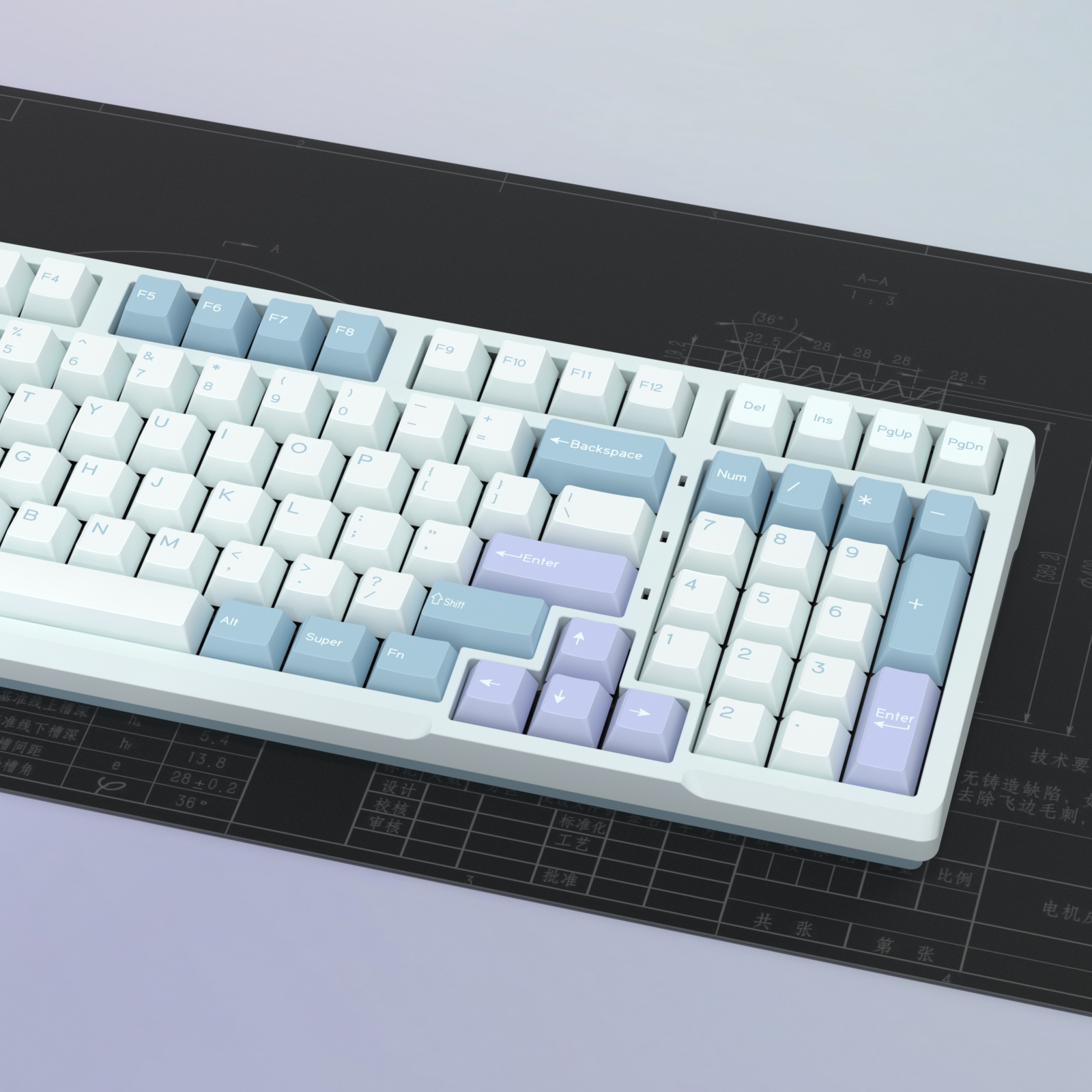 KBDiy GMK Illusion Keycap Cher - Gaming Keyboard No Number Pad recensie en prijs