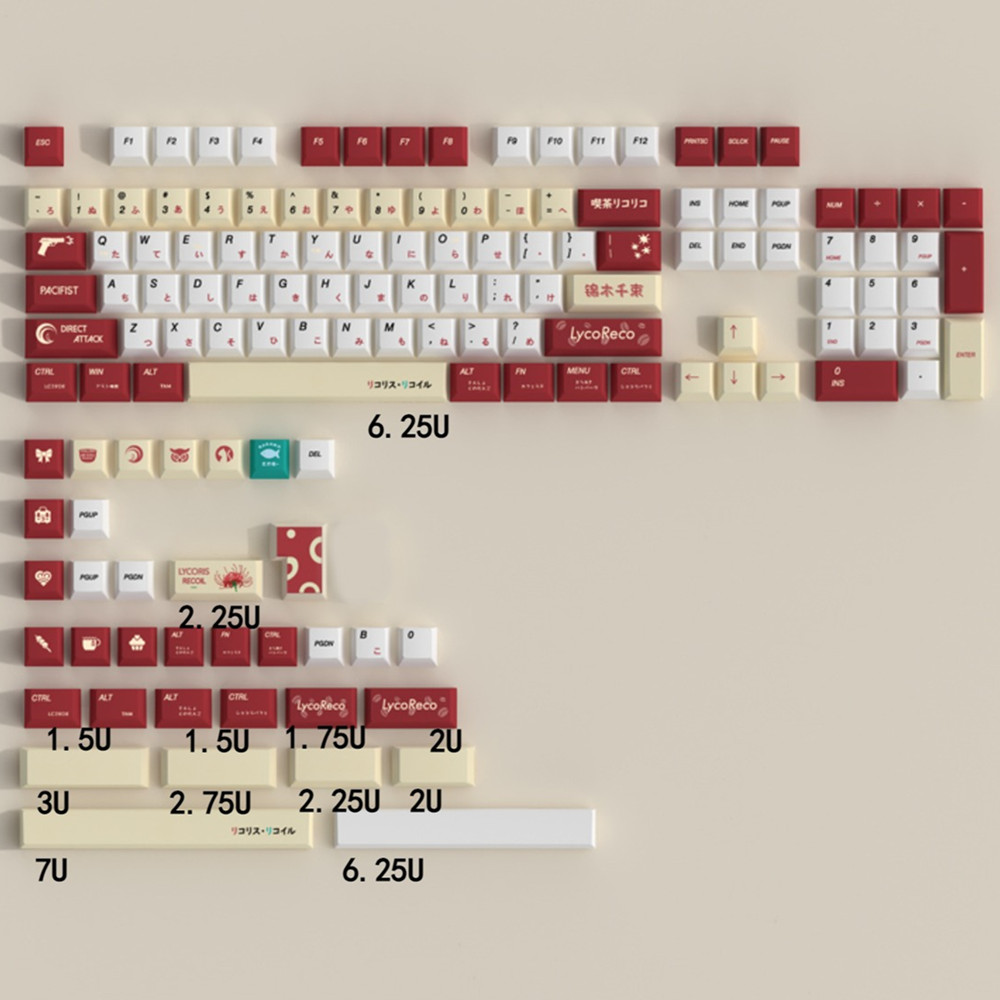 Lycoris Recoil Anime PBT Keyca - Gaming Keyboard Bluetooth recensie en prijs